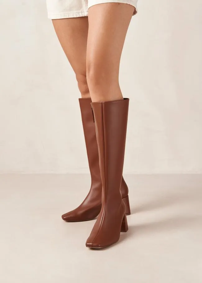 ALOHAS Boots Chalk 8211 Brown Vegan Leather Boots 8211 Women