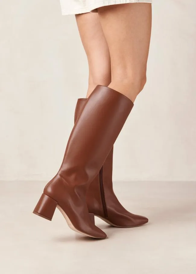 ALOHAS Boots Chalk 8211 Brown Vegan Leather Boots 8211 Women