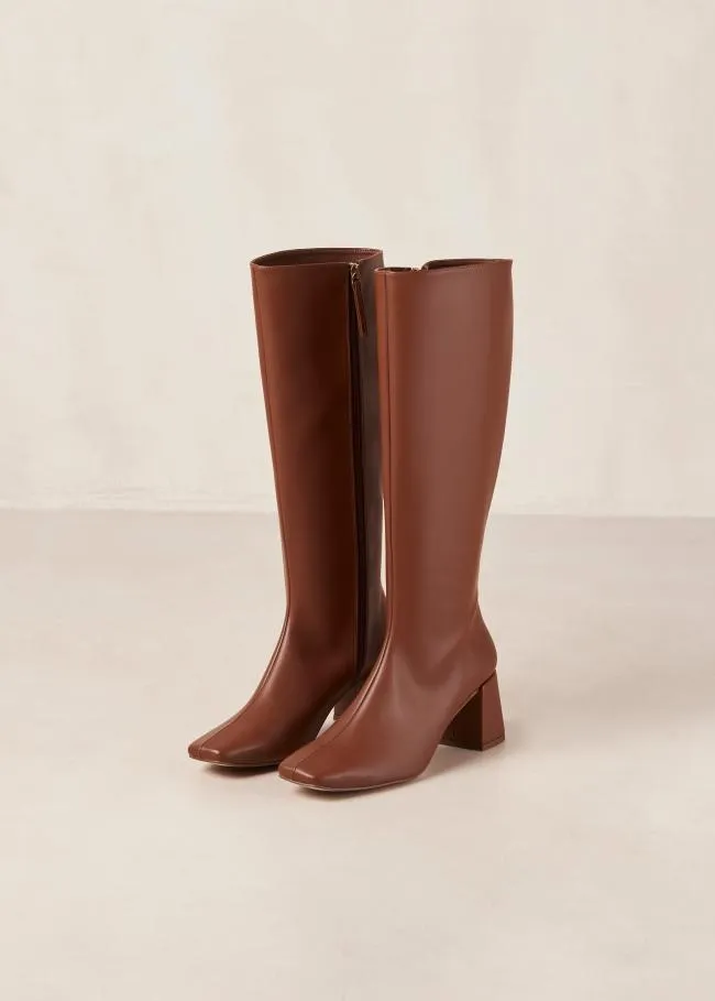 ALOHAS Boots Chalk 8211 Brown Vegan Leather Boots 8211 Women