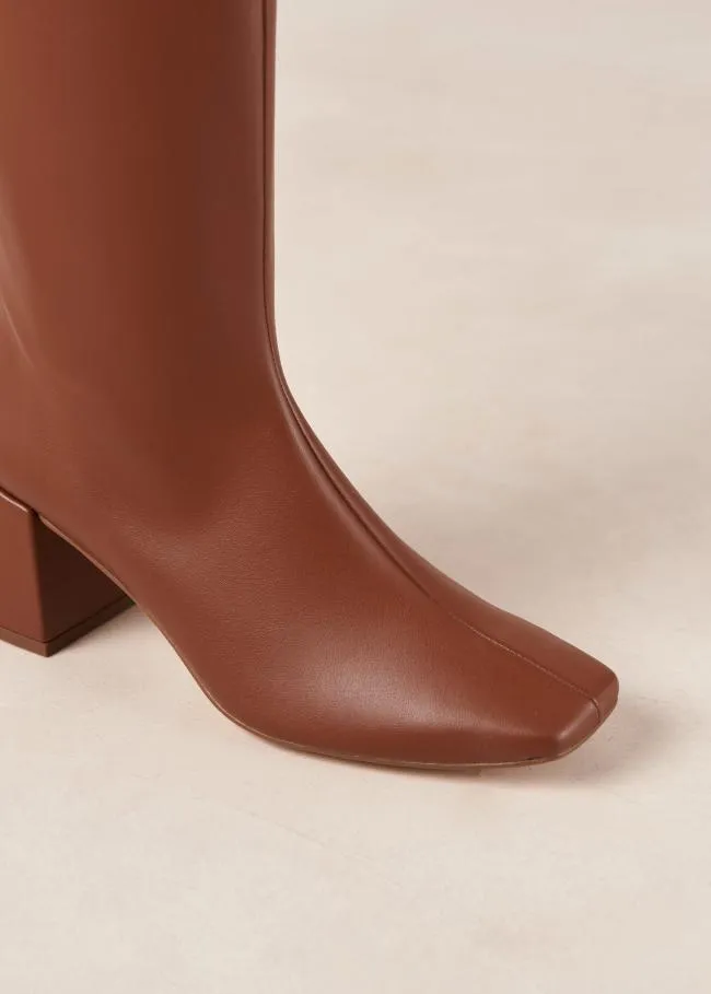 ALOHAS Boots Chalk 8211 Brown Vegan Leather Boots 8211 Women