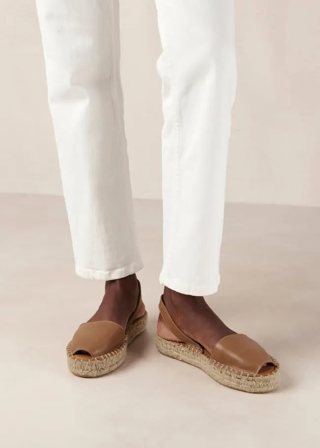 ALOHAS Espadrilles Ibizas 8211 Brown Leather Espadrilles 8211 Women