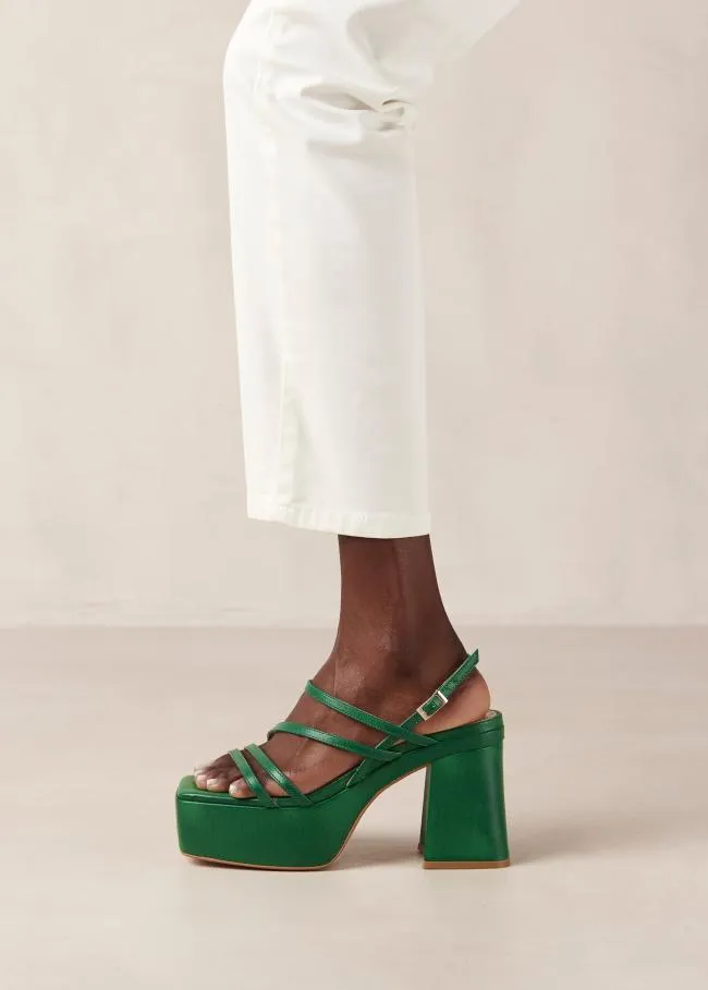 ALOHAS Heels Talina 8211 Green Vegan Sandals 8211 Women