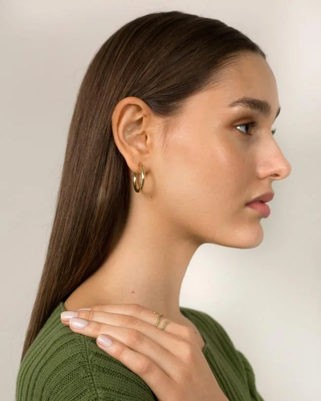ALOHAS Jewelry Nice Nail 8211 Gold Earring 8211 Women