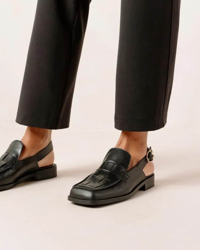 ALOHAS Loafers Abe Braided 8211 Black Leather Loafers 8211 Women