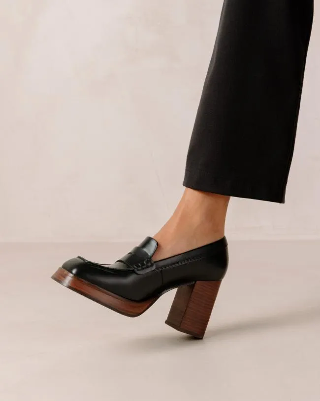 ALOHAS Loafers Busy 8211 Black Leather Loafers 8211 Women