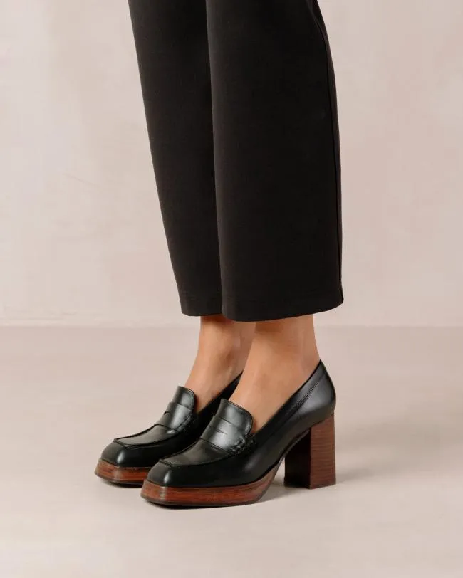 ALOHAS Loafers Busy 8211 Black Leather Loafers 8211 Women