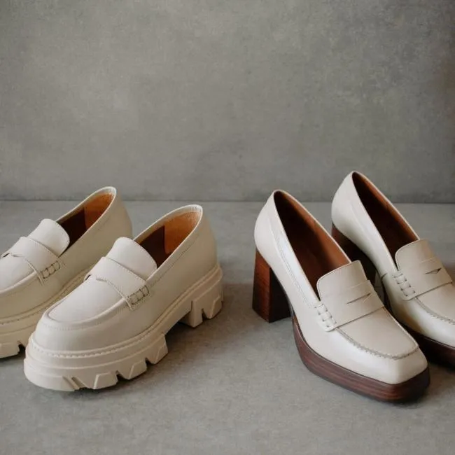 ALOHAS Loafers Busy 8211 White Leather Loafers 8211 Women