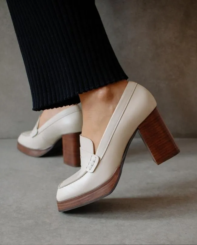 ALOHAS Loafers Busy 8211 White Leather Loafers 8211 Women