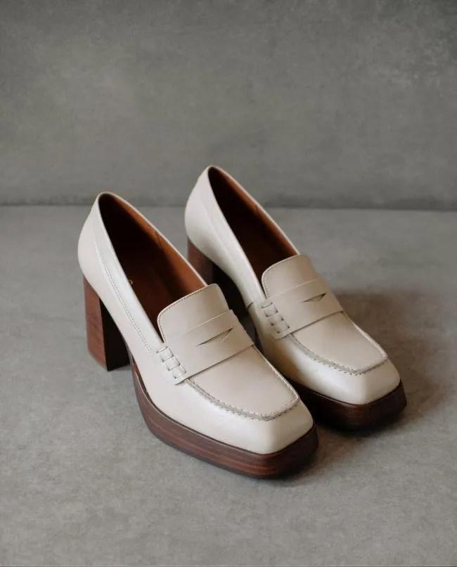 ALOHAS Loafers Busy 8211 White Leather Loafers 8211 Women