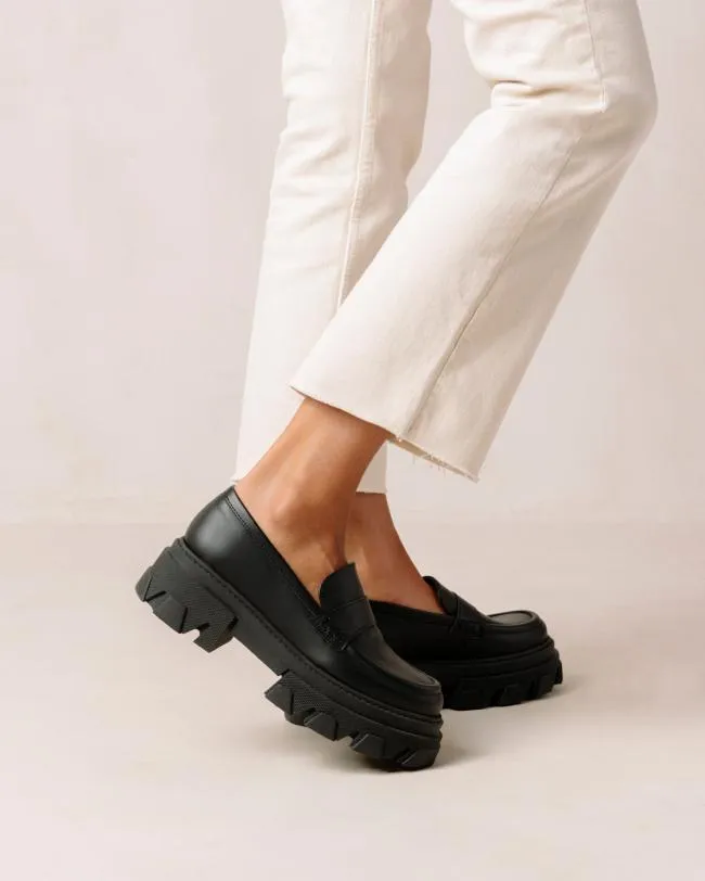 ALOHAS Loafers Trailblazer Corn 8211 Black Vegan Leather Loafers 8211 Women