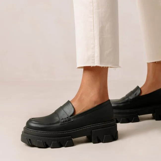 ALOHAS Loafers Trailblazer Corn 8211 Black Vegan Leather Loafers 8211 Women