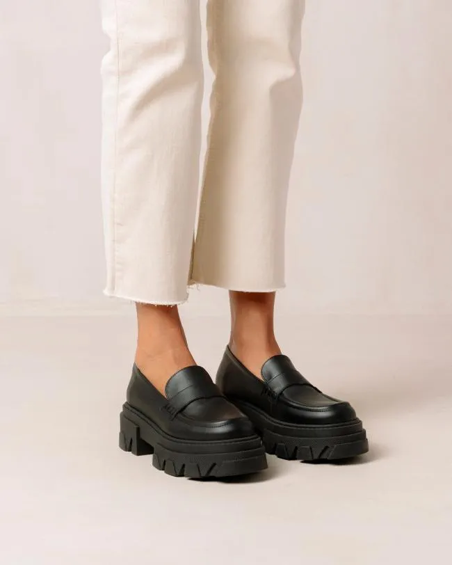ALOHAS Loafers Trailblazer Corn 8211 Black Vegan Leather Loafers 8211 Women