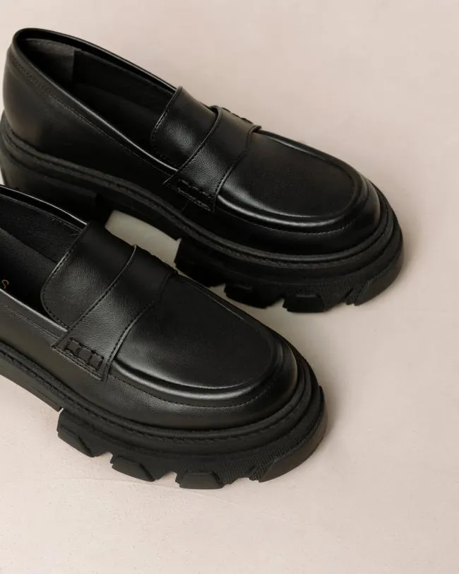 ALOHAS Loafers Trailblazer Corn 8211 Black Vegan Leather Loafers 8211 Women