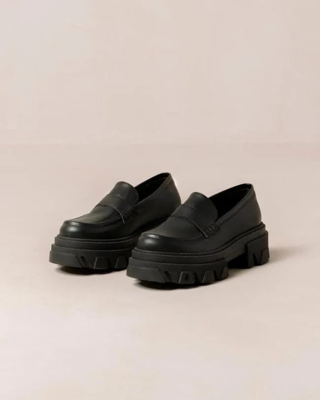 ALOHAS Loafers Trailblazer Corn 8211 Black Vegan Leather Loafers 8211 Women
