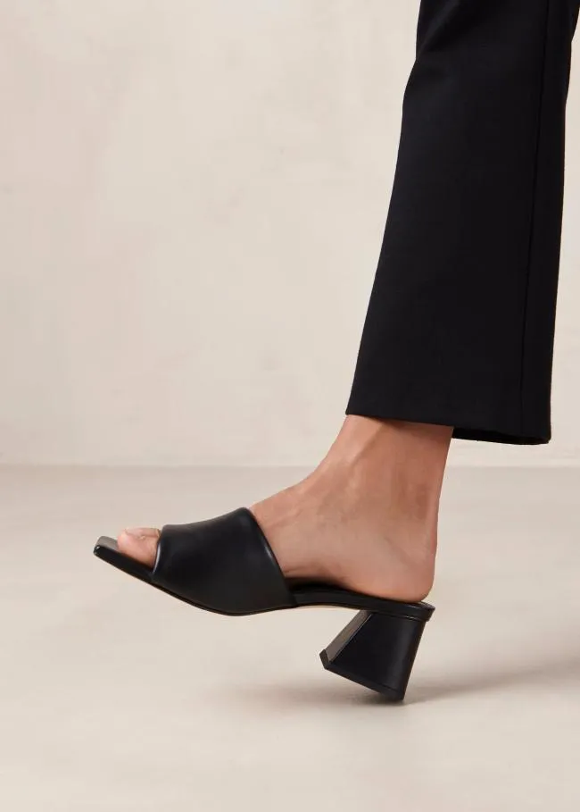 ALOHAS Mules Brushed 8211 Black Leather Sandals 8211 Women