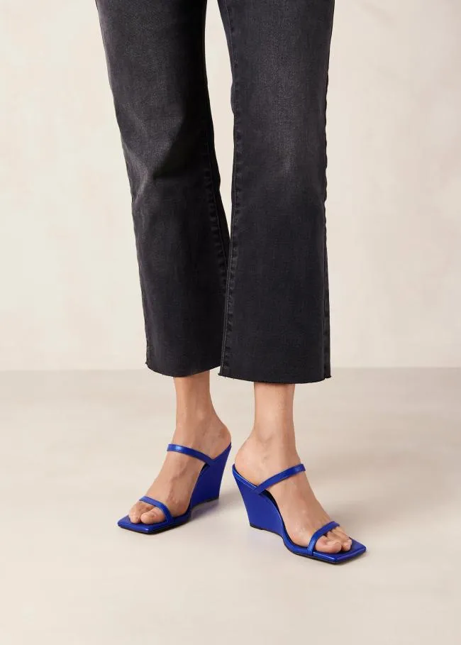 ALOHAS Mules Paixao 8211 Blue Wedge Mules 8211 Women