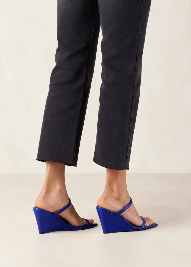 ALOHAS Mules Paixao 8211 Blue Wedge Mules 8211 Women