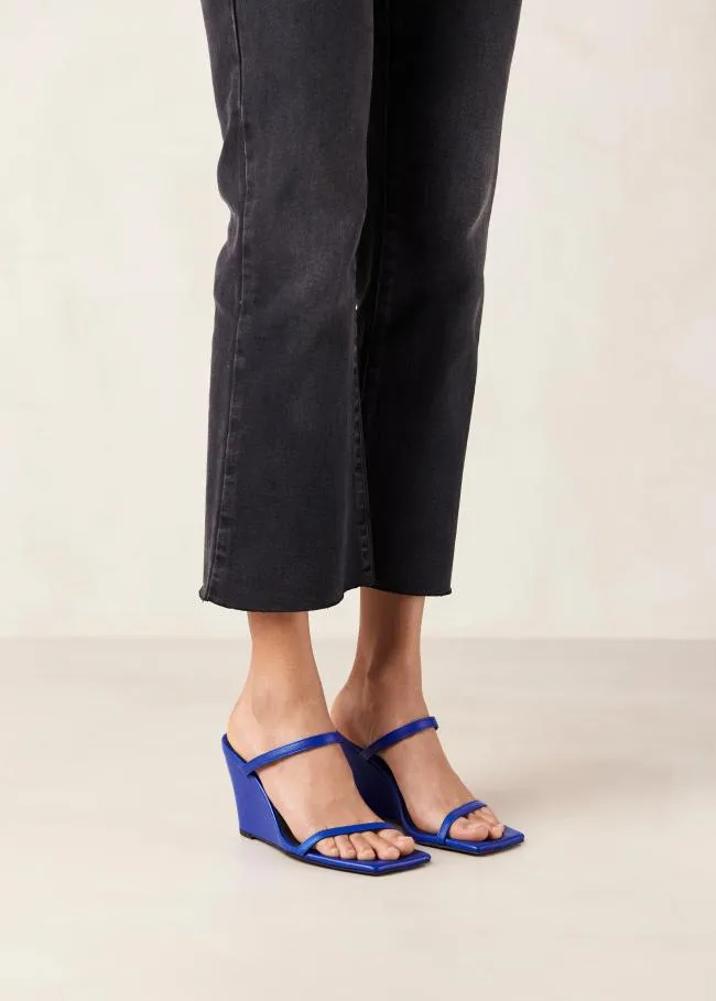 ALOHAS Mules Paixao 8211 Blue Wedge Mules 8211 Women