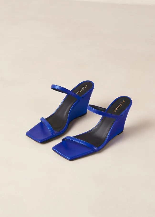 ALOHAS Mules Paixao 8211 Blue Wedge Mules 8211 Women