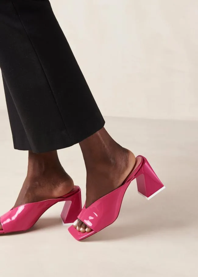 ALOHAS Mules Tasha 8211 Pink Leather Mules 8211 Women