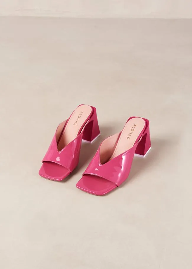 ALOHAS Mules Tasha 8211 Pink Leather Mules 8211 Women