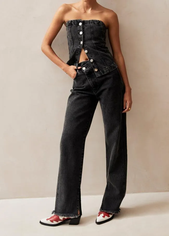 ALOHAS Pants Kansas 8211 HighWaist Black Jeans 8211 Women