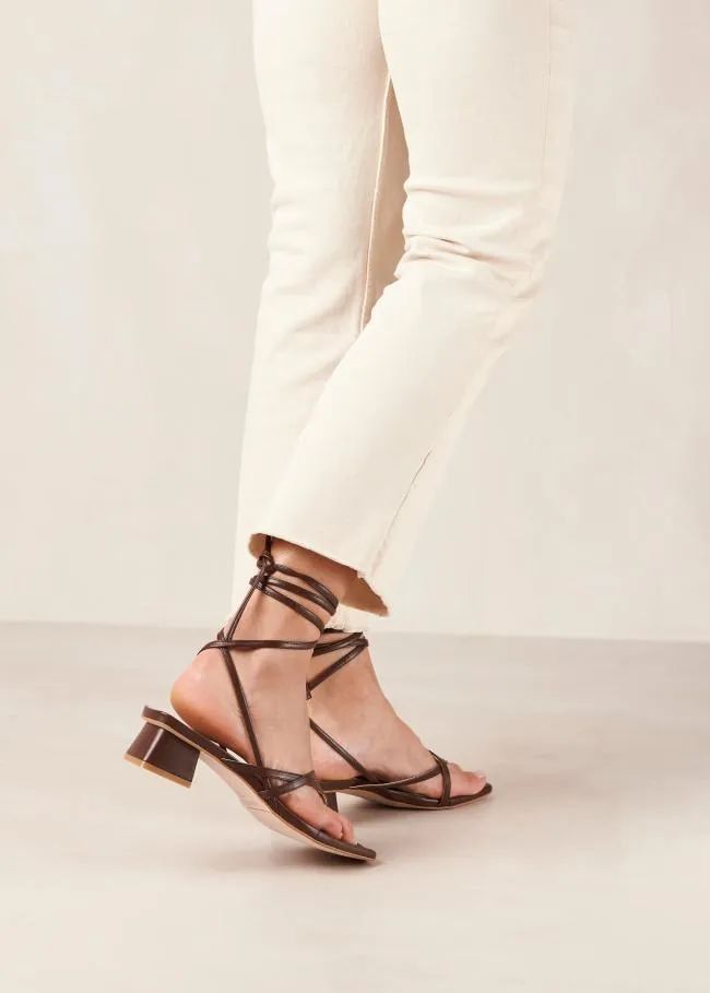 ALOHAS Sandals Elio 8211 Brown Vegan Leather Sandals 8211 Women
