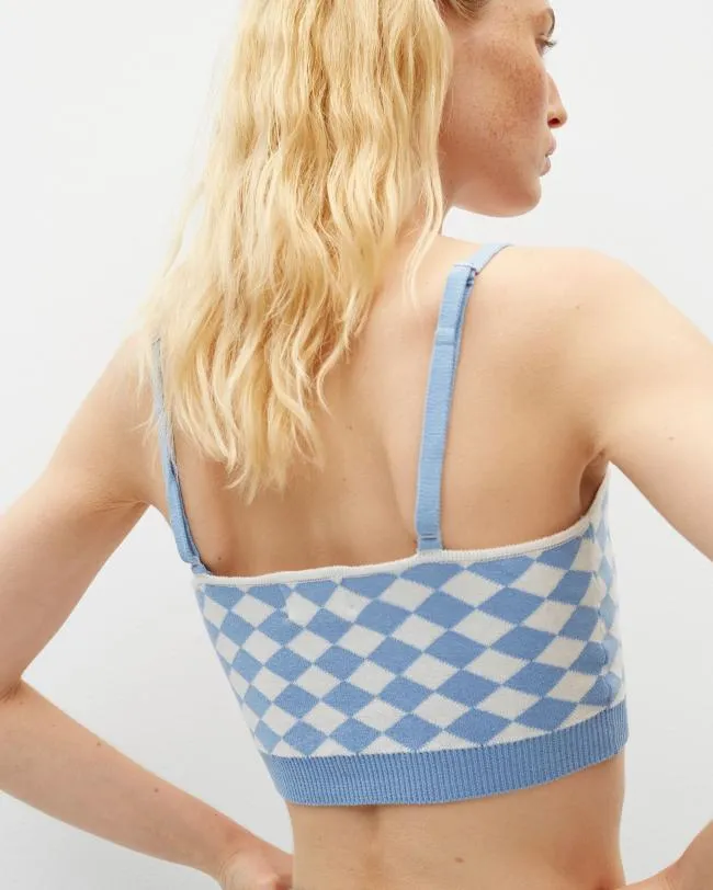 ALOHAS Tops Snug 8211 Blue Knit Top 8211 Women