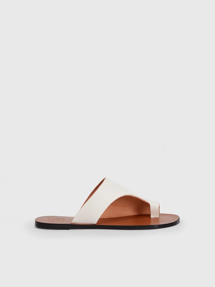 ATP Atelier Sandals Rosa Linen Leather Cutout Sandals Linen 8211 Women