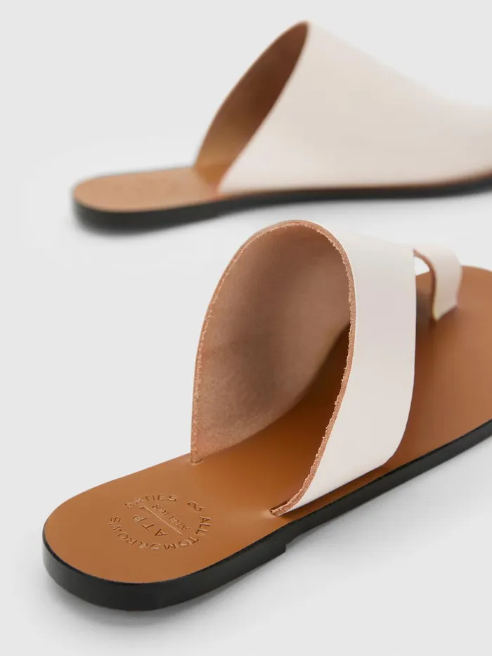 ATP Atelier Sandals Rosa Linen Leather Cutout Sandals Linen 8211 Women