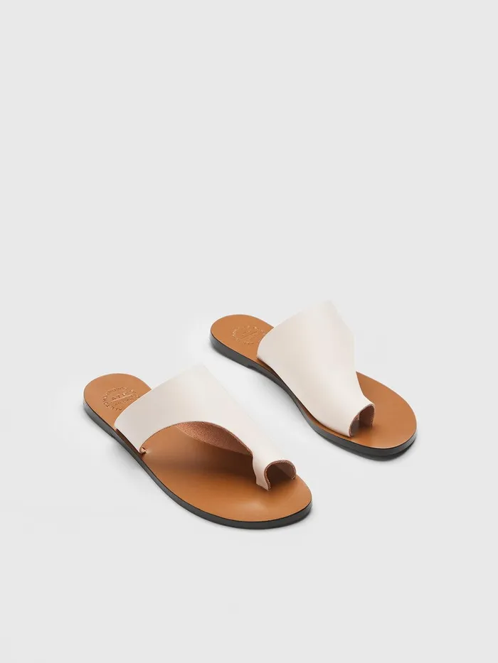 ATP Atelier Sandals Rosa Linen Leather Cutout Sandals Linen 8211 Women