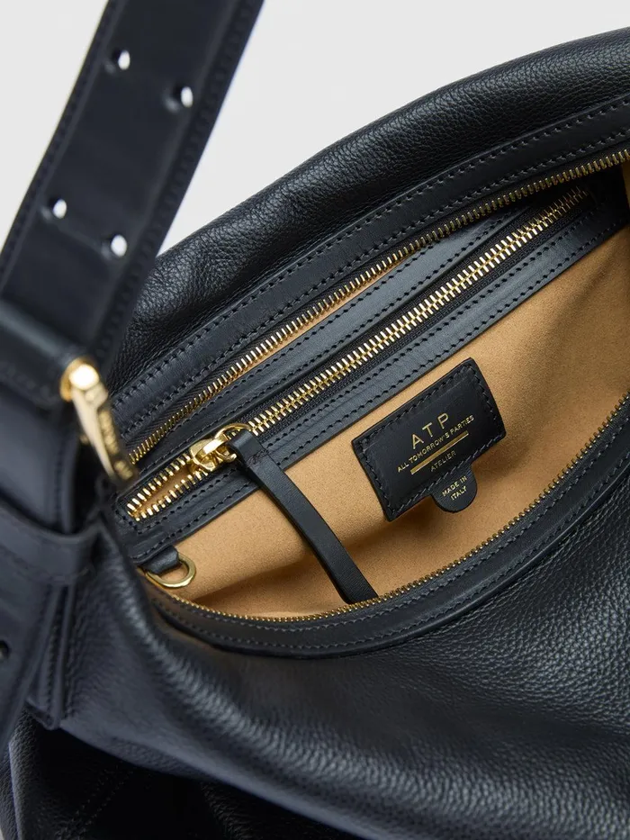 ATP Atelier Shoulder Bags Bassano Black Grained LeatherLeather Tote Bag Black 8211 Women