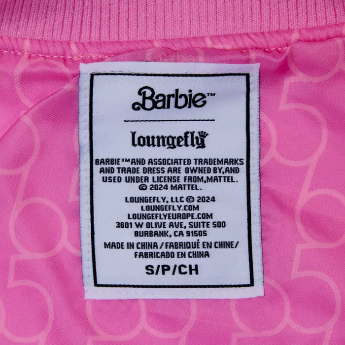 Barbie 65th Anniversary Bomber Jacket Unisex Loungefly Apparel
