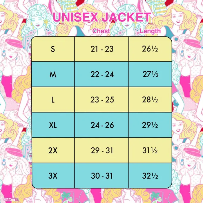 Barbie 65th Anniversary Bomber Jacket Unisex Loungefly Apparel