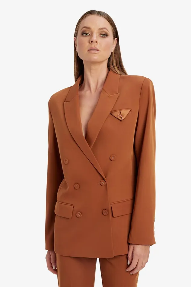 Bardot Blazers Sloane Classic Blazer In Chestnut 8211 Women