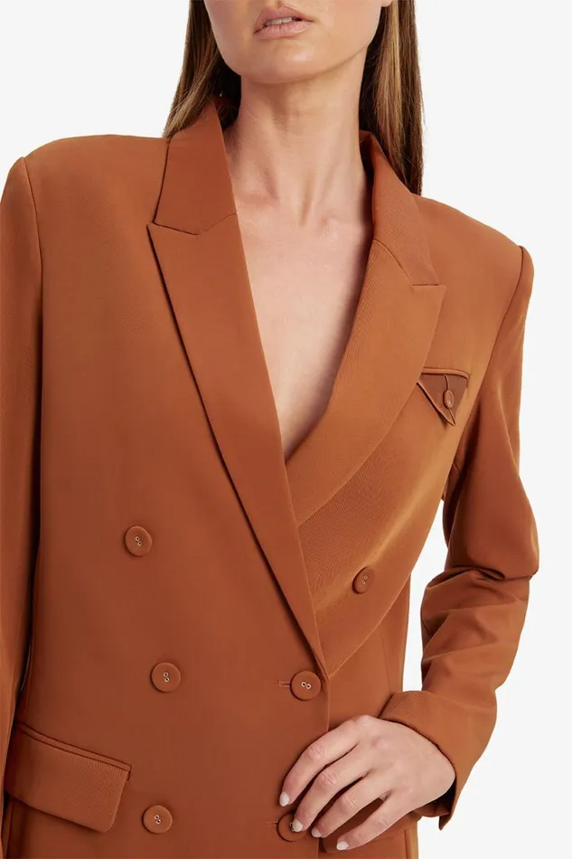 Bardot Blazers Sloane Classic Blazer In Chestnut 8211 Women