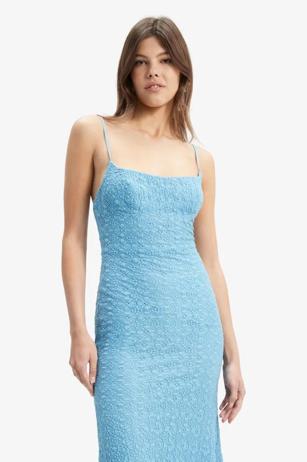 Bardot Day To Night Dresses Adoni Mesh Midi Dress In Mid Blue 8211 Women Bardot Day To Night Dresses Adoni Mesh Midi Dress In Mid Blue 8211 Women