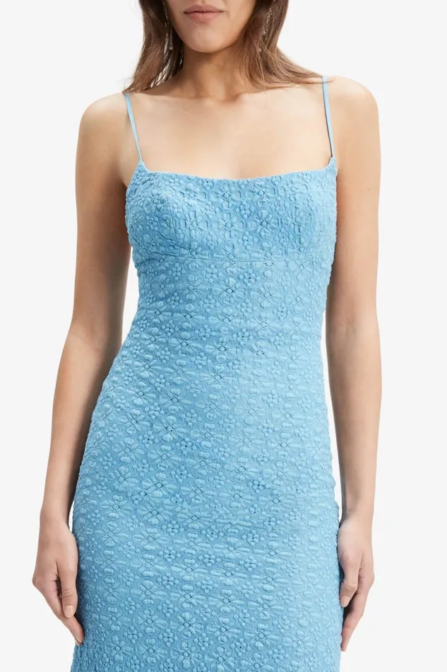 Bardot Day To Night Dresses Adoni Mesh Midi Dress In Mid Blue 8211 Women Bardot Day To Night Dresses Adoni Mesh Midi Dress In Mid Blue 8211 Women