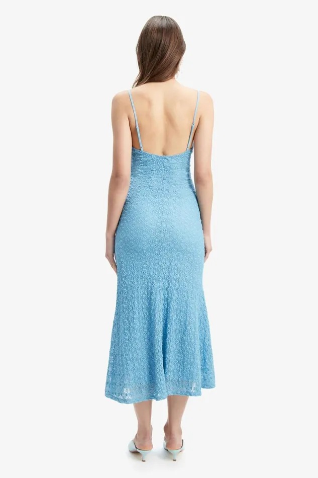 Bardot Day To Night Dresses Adoni Mesh Midi Dress In Mid Blue 8211 Women Bardot Day To Night Dresses Adoni Mesh Midi Dress In Mid Blue 8211 Women