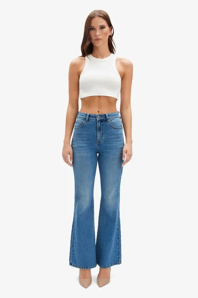 Bardot Flare Jean Ashlynn Hi Boot Leg Jeans In Dark Denim 8211 Women Bardot Flare Jean Ashlynn Hi Boot Leg Jeans In Dark Denim 8211 Women