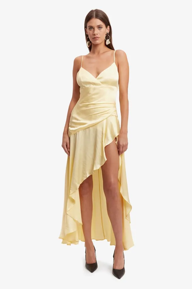 Bardot Occasion Dresses Sorella Midi Dress In Canary Yellow 8211 Women