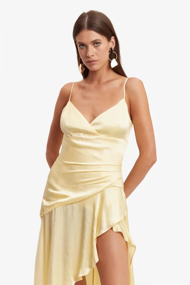 Bardot Occasion Dresses Sorella Midi Dress In Canary Yellow 8211 Women