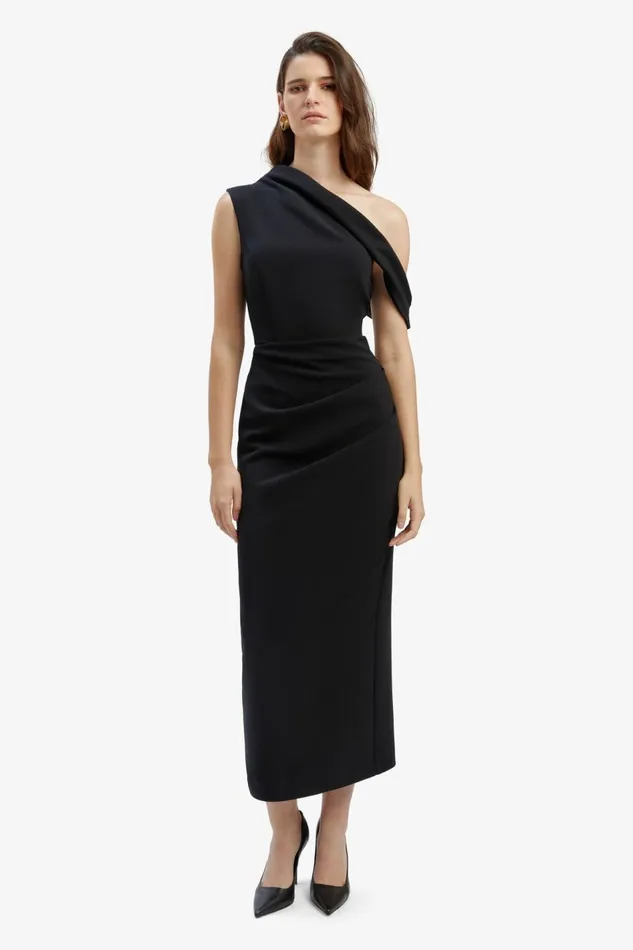 Bardot Party Dresses Maeve Asymmetric Midi Dress In Black 8211 Women Bardot Party Dresses Maeve Asymmetric Midi Dress In Black 8211 Women