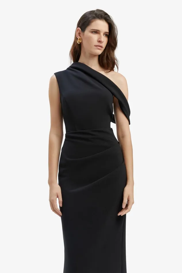 Bardot Party Dresses Maeve Asymmetric Midi Dress In Black 8211 Women Bardot Party Dresses Maeve Asymmetric Midi Dress In Black 8211 Women