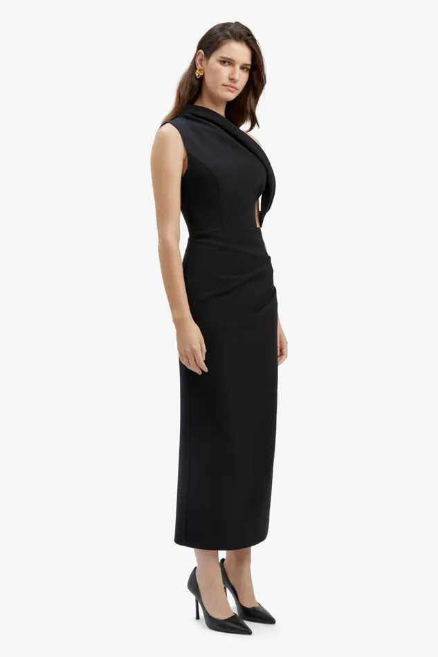 Bardot Party Dresses Maeve Asymmetric Midi Dress In Black 8211 Women Bardot Party Dresses Maeve Asymmetric Midi Dress In Black 8211 Women