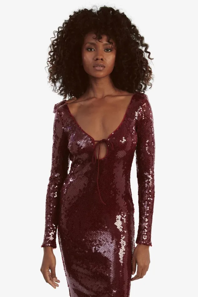 Bardot Party Dresses Verona Sequin Maxi Dress In Burgundy 8211 Women Bardot Party Dresses Verona Sequin Maxi Dress In Burgundy 8211 Women
