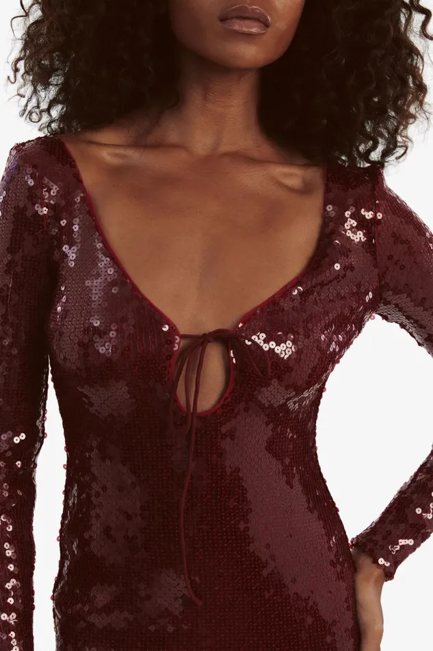 Bardot Party Dresses Verona Sequin Maxi Dress In Burgundy 8211 Women Bardot Party Dresses Verona Sequin Maxi Dress In Burgundy 8211 Women
