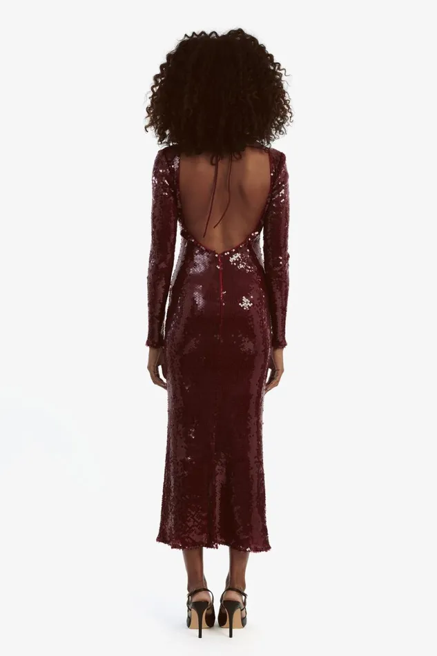 Bardot Party Dresses Verona Sequin Maxi Dress In Burgundy 8211 Women Bardot Party Dresses Verona Sequin Maxi Dress In Burgundy 8211 Women