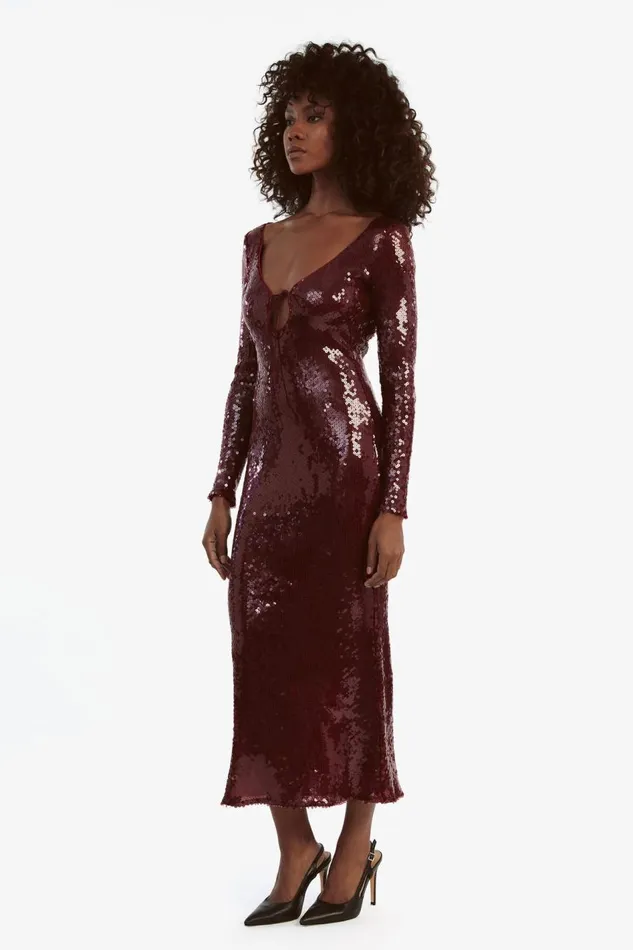 Bardot Party Dresses Verona Sequin Maxi Dress In Burgundy 8211 Women Bardot Party Dresses Verona Sequin Maxi Dress In Burgundy 8211 Women