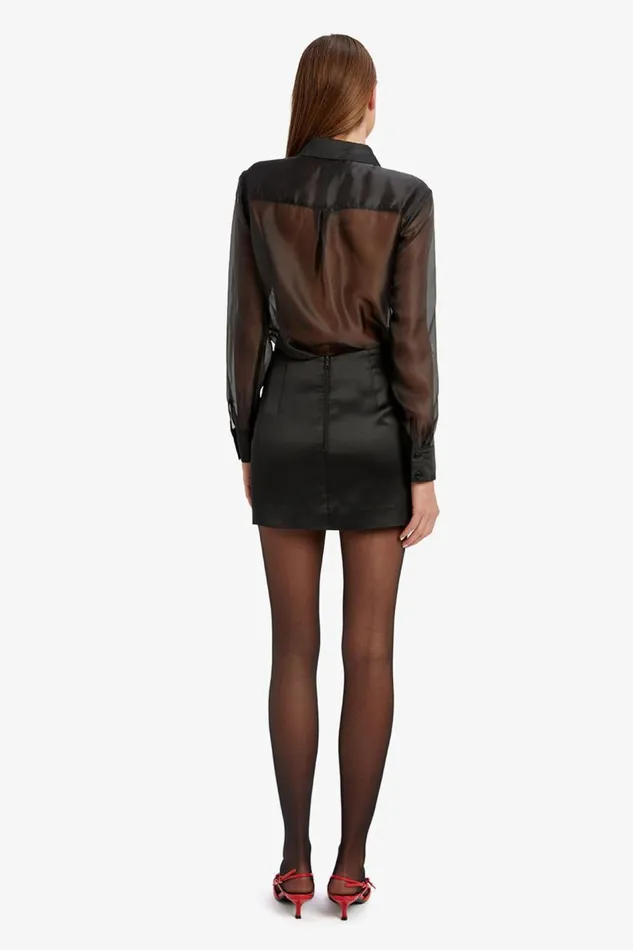 Bardot Shirts and Blouses Rebecca Organza Shirt In Black 8211 Women